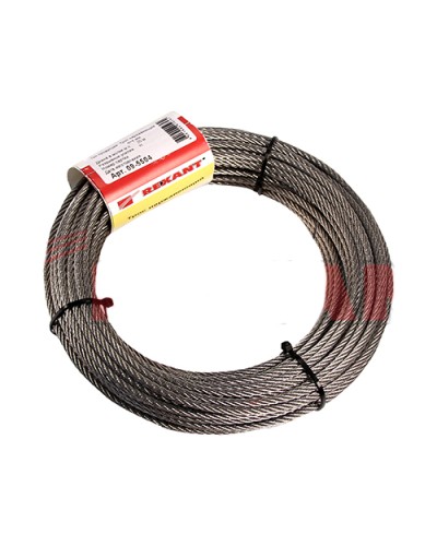 Трос нержавеющий d=3мм, моток 20 метров REXANT 09-5503 в Королеве Крепежные изделия Pintop.ru