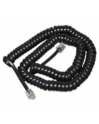Шнур витой трубочный телефонный чёрный 2 м (10шт/уп) REXANT 18-2023 в Королеве Дополнительное оборудование для сетей Pintop.ru