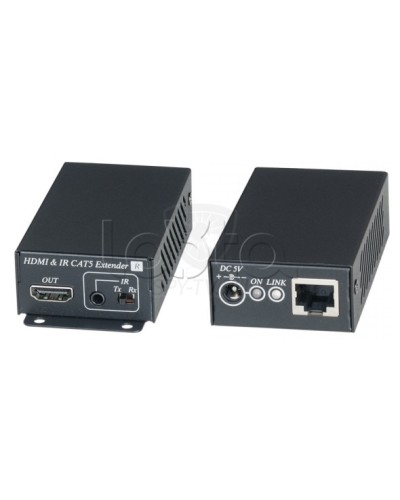 Комплект для передачи HDMI сигнала с ИК повторителем по одному кабелю витой пары SC&T HE02EI в Королеве Видеоусилители, Модуляторы, Делители Pintop.ru