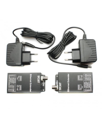 Комплект удлинителей Ethernet по коаксиальному кабелю до 1000м SC&T IP09CK в Королеве Видеоусилители, Модуляторы, Делители Pintop.ru