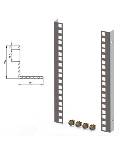 Направляющие для шкафов 15U TLK TLK-VNI-15U-2 в Королеве Полки для шкафов и стоек Pintop.ru