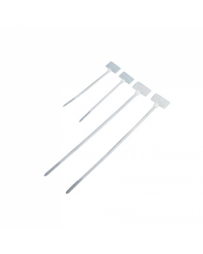 Стяжка пластиковая нейлоновая с площадкой для маркировки 2,5х100мм, белая, 100шт TWT (TWT-CVM-100) в Королеве Стяжки-хомуты Pintop.ru