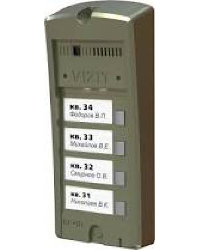 Панель вызова Vizit БВД-306FCP-4 в Королеве Многоабонентные устройства Pintop.ru