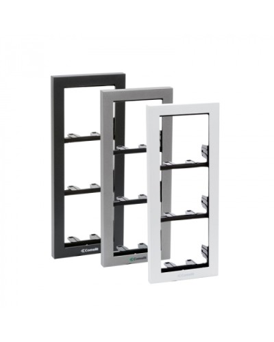 Рамка iKall на 3 модуля, антрацит Comelit в Королеве Малоабонентные видеодомофоны Pintop.ru