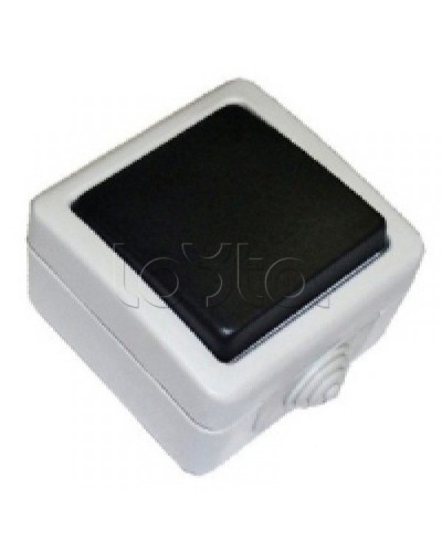 Экопласт EF600SW Переключатель одноклавишный с 2 мест с индикатором (сх.6L),10A (сер.) в Королеве Розетки компьютерные и телефонные Pintop.ru