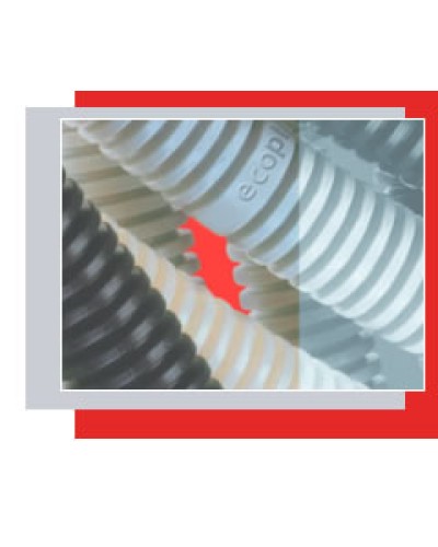 Труба гофрированная ПВХ легкая, с зондом диам. 16 мм (1шт=100м) Экопласт 10116-100 в Королеве Труба гофрированная Pintop.ru