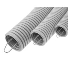 Труба гофрированная ПВХ тяжелая, с зондом диам. 40 мм (20м), огнестойкость E15-E90 Экопласт 11140-E90