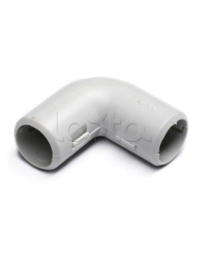 Угол 90° (из двух частей) для труб D32 мм, без галогена Экопласт 41232HF в Королеве Аксессуары для труб (ОКЛ) Экопласт Pintop.ru