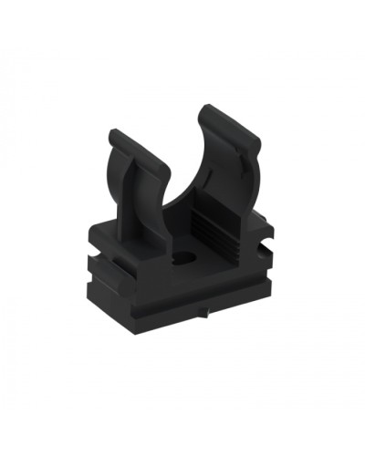 CFQ16 Держатель (клипса) для труб, для монтажного пистолета D16мм, цвет чёрный (50шт) Экопласт (41516BL) в Королеве Держатели, клипсы, скобы Pintop.ru