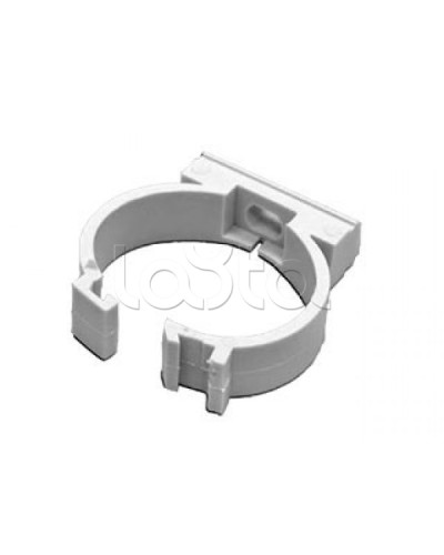 Держатель с защелкой для гофрированной или жесткой гладкой трубы D16 мм Экопласт 41616 в Королеве Держатели, клипсы, скобы Pintop.ru