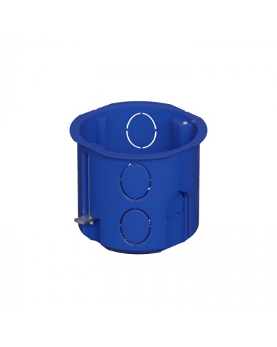 Коробка установочная для г/к D68x62мм с металл. лапками, без галогена, цвет синий IP20 Экопласт (44665HF) в Королеве Распределительные коробки Pintop.ru