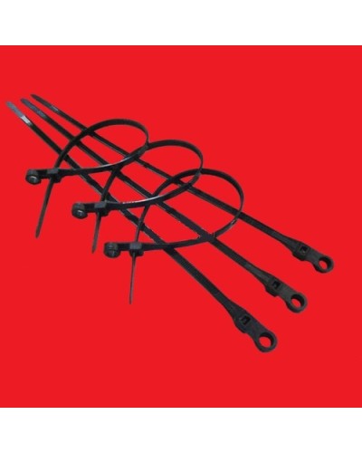 Хомут кабельный 4,3x220 мм с монтажным отверстием, черный (100 шт/уп) Экопласт 45209BL в Королеве Стяжки-хомуты Pintop.ru