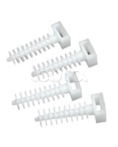 Держатель хомутов для установки в отверстиях D8 мм 37х13 мм Экопласт 47214 в Королеве Крепеж: Дюбели, шурупы, саморезы Pintop.ru