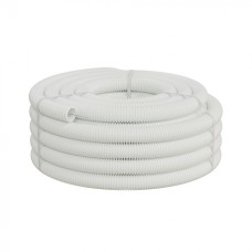 Труба ПП HF-FR гофрир. тяжелая, с зондом, без галогена, ПЛЛ 32мм Экопласт (61132HFR-W) - Труба ПП HF-FR гофрир. тяжелая, с зондом, без галогена, ПЛЛ диам.32мм ПВ-0 (25м) цвет белый 1 палл.=1200м Экопласт