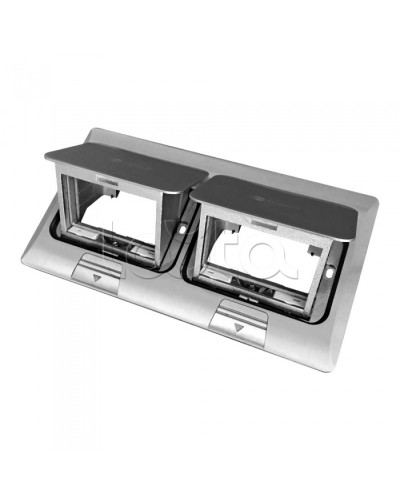 Люк в пол на 2x2 поста (45х45мм) в комплекте с коробкой и суппортом, сталь Экопласт (70027) в Королеве Системы лючков и колонн Pintop.ru