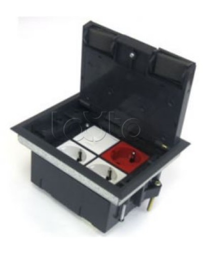 Люк в пол на 4 модуля (45х45 мм), с суппортом и коробкой, стальной Экопласт 70040 в Королеве Системы лючков и колонн Pintop.ru