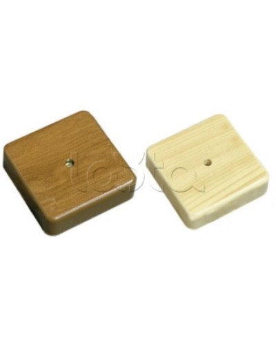 Коробка 1 постовая распред. 75х75х20 c текстурой дерева (орех) Экопласт 72908N в Королеве Распределительные коробки Pintop.ru