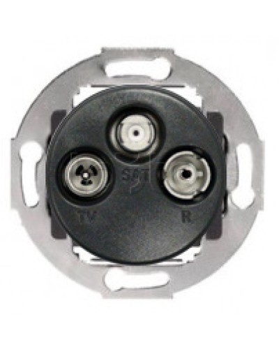 Механизм розетки TV+FM+SAT оконечный Vintage Экопласт 885400-1 в Королеве Розетки компьютерные и телефонные Pintop.ru