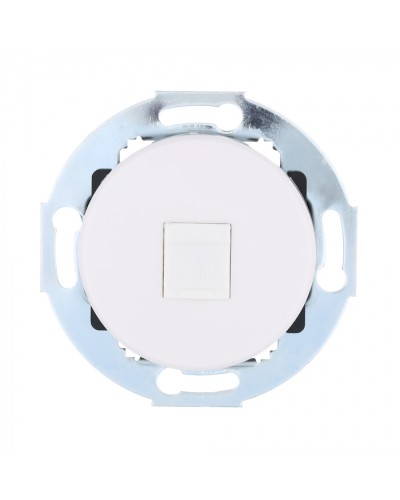 Розетка телефонная RJ-12 с накладкой (белый) Vintage (885504-1) в Королеве Розетки компьютерные и телефонные Pintop.ru