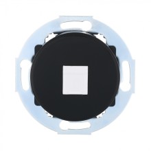 Розетка телефонная RJ-12 с накладкой (черный) Vintage (885508-1)