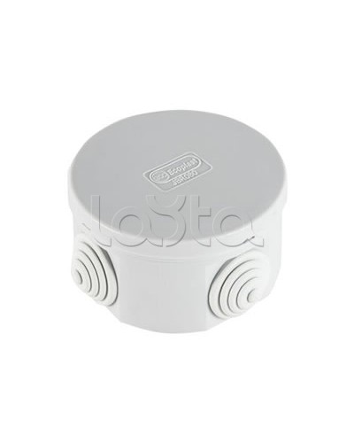 Экопласт JBR080 Коробка распред. о/п, D=80х40мм 4 вых., IP44 белый в Королеве Распределительные коробки Pintop.ru