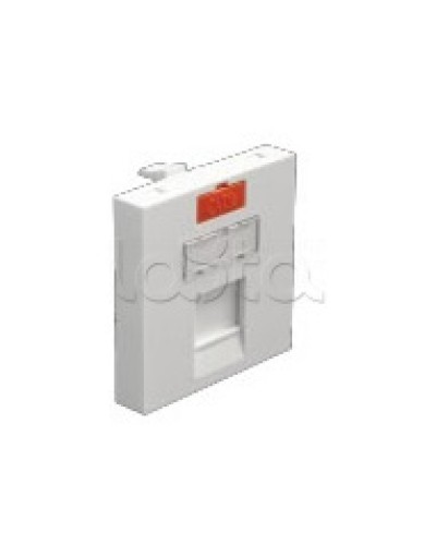 Лицевая панель информационной розетки, 1 вход, белый, 45 х 45 мм 2 модуля Экопласт (87013) в Королеве Аксессуары для кабель-канала Pintop.ru