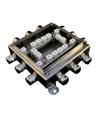 Коробка монтажная огнестойкая Гефест КМ-О (32к*6,0)-IP66 2020нерж, 12 вводов 200х200х60 в Королеве Распределительные коробки Pintop.ru