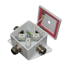 Коробка монтажная огнестойкая Гефест КМ-О (6к*10,0)-IP66, три ввода 80х80х68