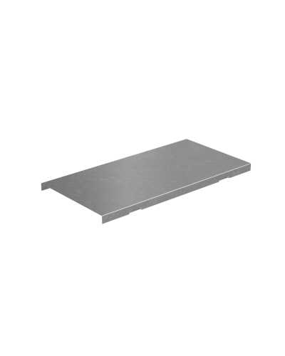 Крышка на вертикальный Т-ответвитель переходник 100-50 мм с разворотом трассы на 90 гр. ПЛЮС (нижняя часть меньше исходной) INOX304 КМ-Профиль (KTDPSplus90-100-50 INOX304) в Королеве Аксессуары для лотков Pintop.ru