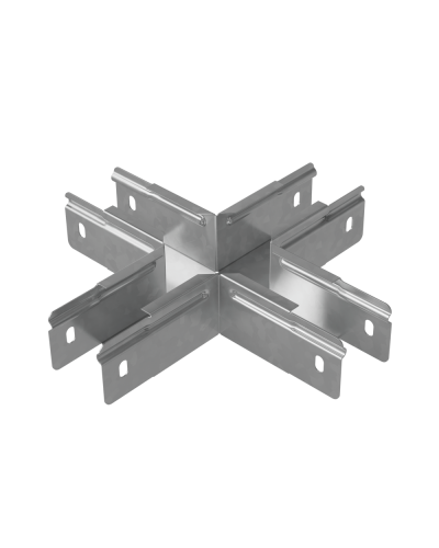 Х-разветвитель прямой 50х50 мм ПЛЮС HD КМ-профиль (PXDplus50-50 HD) в Королеве Аксессуары для лотков Pintop.ru