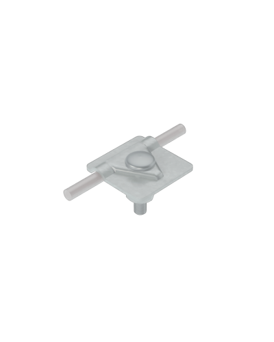 Универсальный соединитель для прутка Ø 5-10 мм с 1 пластиной 40х40 мм КМ-Профиль (USM-D5-10) в Королеве Аксессуары для лотков Pintop.ru