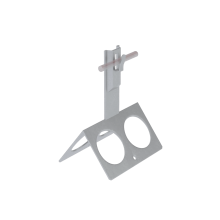 Коньковый держатель зажимной с широким основанием для прутка Ø 5-8 мм H100 мм CU КМ-Профиль (BKDZ-H100-D5-8 CU)