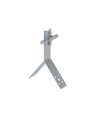 Коньковый держатель болтовой для прутка Ø 5-10 мм H80 мм КМ-Профиль (KDB-H80-D5-10) в Королеве Монтажные материалы Pintop.ru