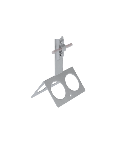 Коньковый держатель болтовой с широким основанием для прутка Ø 5-10 мм H100 мм CU КМ-Профиль (BKDB-H100-D5-10 CU) в Королеве Монтажные материалы Pintop.ru