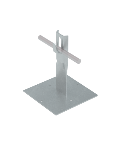 Приклееваемый держатель зажимной для прутка Ø 5-8 мм H150 мм CU КМ-Профиль (PDZ-H150-D5-8 CU) в Королеве Монтажные материалы Pintop.ru