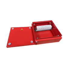 Коробка распределительная огнестойкая КРОПС, IP65, габаритные размеры 200х200х80 мм, для кабелей сечением до 6 мм2, 6 клеммКМ-Профиль (FRJB-KM-ST6-6-06-КРОПС-IP65)