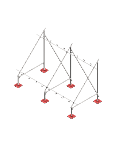 Опорная конструкция для установки нескольких солнечных панелей/коллекторов TECHNORAPTOR FOOT HD КМ-профиль (KM-TR-F-SSfMMPI-C HD) в Королеве Системы видеонаблюдения Pintop.ru
