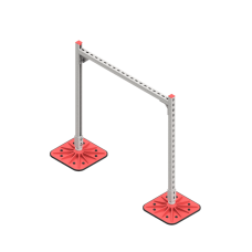 Опорная конструкция для горизонтальных прямоугольных воздуховодов и металлических лотков кабеленесущих систем TECHNORAPTOR FOOT 1000х1000 КМ-профиль (KM-TR-F-SSHRAD-1000-1000)