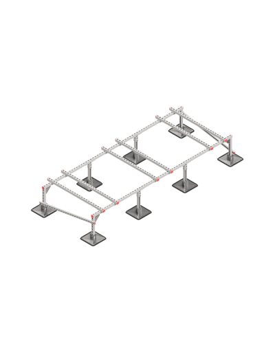 Опорная конструкция для установки оборудования TECHNORAPTOR STEELFOOT 3000х1200 тип 1 КМ-профиль (KM-TR-STF-SSEI-3000-1200-1) в Королеве Системы видеонаблюдения Pintop.ru