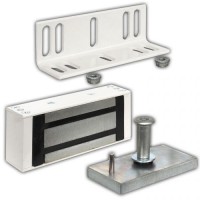 Замок электромагнитный Олевс М1-200 белый (с уголком)