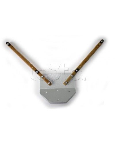 Узел с двумя стеклопластиковыми консолями для крепления двух блоковна плоскость заграждения, стены зданияили на другие электропроводные предметы Омега-микродизайн УКБ-22 в Королеве Кронштейны и планки для извещателей Pintop.ru