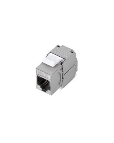 Вставка Keystone Jack RJ-45(8P8C), категория 5e, 110 IDC, угол заделки 180 градусов, без инструмента (Toolless), экранированная, белая в Королеве Модули Keystone Pintop.ru