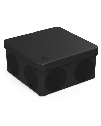 Коробка распред. 60-0300-9005м двухкомп. (HF) черная 100х100х50 (8шт/уп) Промрукав (60-0300-9005м) в Королеве Распределительные коробки Pintop.ru