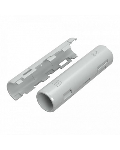 Муфта разборная d16 мм атмосферостойкая серая (100шт/1200шт уп/кор) Промрукав (PR13.0409) в Королеве Повороты, муфты, тройники Pintop.ru
