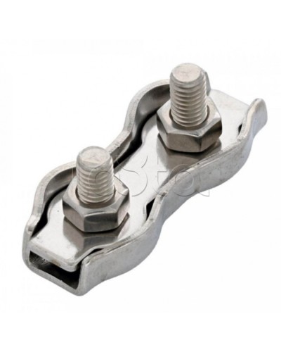 Зажим троса двойной D5мм Duplex (100шт/уп) Промрукав (PR08.3890) в Королеве Держатели, клипсы, скобы Pintop.ru