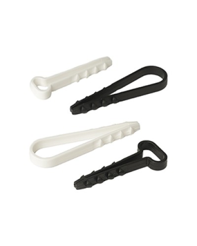 Дюбель-хомут для плоского кабеля 6-12 мм черный (10шт) Промрукав (PR08.6962) в Королеве Крепеж: Дюбели, шурупы, саморезы Pintop.ru