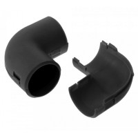 Соединитель угловой разборный черный д16 (5шт/700шт уп/кор) Промрукав (PR13.0173)