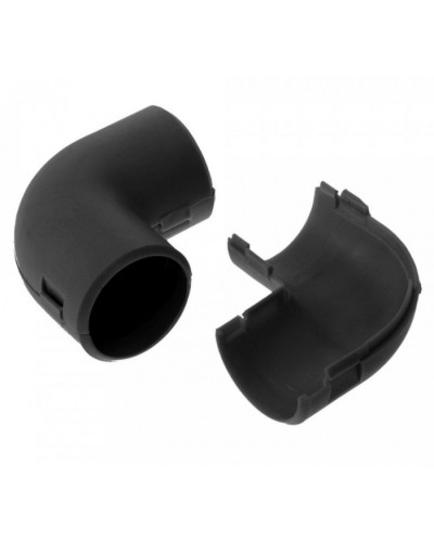 Соединитель угловой разборный черный д16 (5шт/700шт уп/кор) Промрукав (PR13.0173) в Королеве Повороты, муфты, тройники Pintop.ru