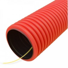 Труба гофрированная двустенная ПНД гибкая тип 750 (SN24) с/з красная д75 (50м/уп) Промрукав (PR15.0176)