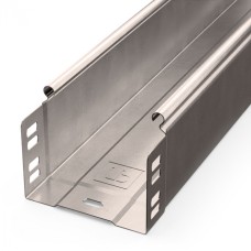 Лоток неперфорированный Стандарт INOX (AISI 409) 100х80х3000 (0,7 мм) (6 м/уп) Промрукав (PR16.2390)